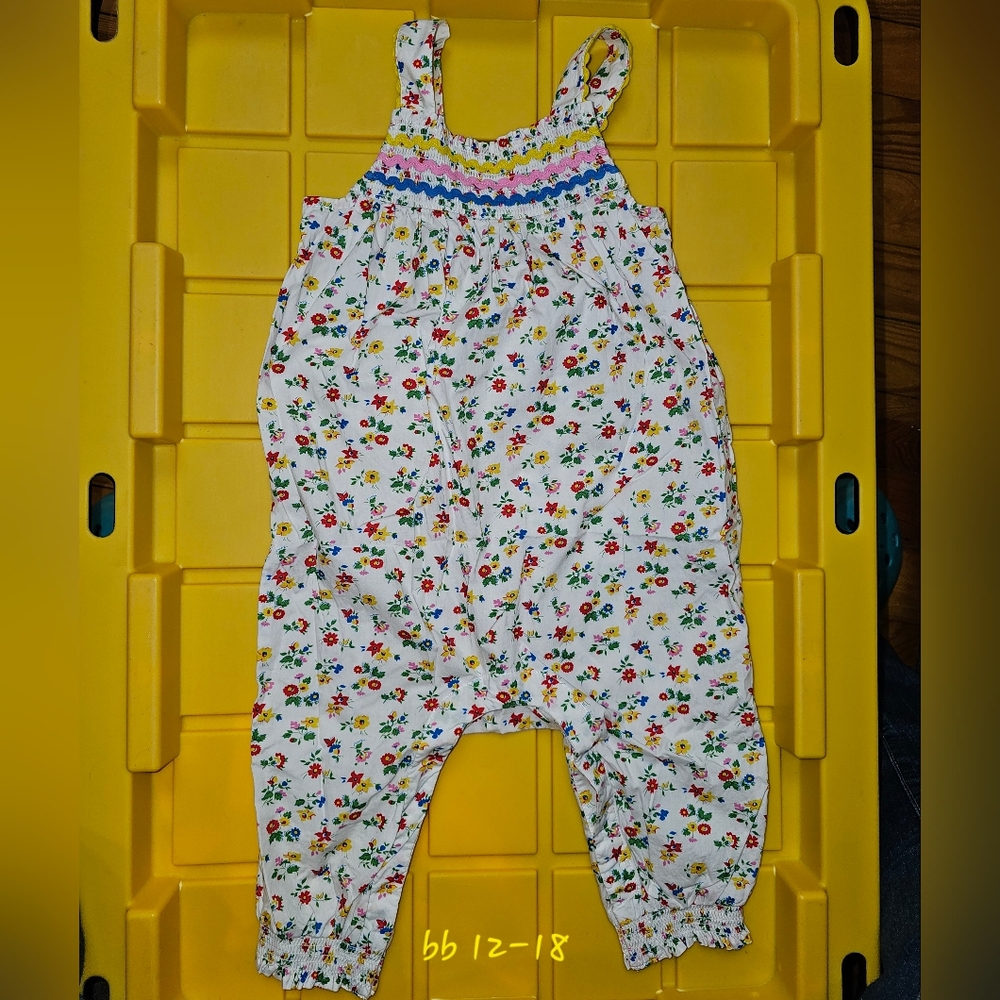 Baby BodenColorful Floral Baby Romper